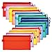 Canvas Tool Pouches, 14 Pieces Colorful PVC Waterproof Zipper Pouches, Double-Layer Plastic Bags for Pen, Pencil, Cosmetics, Travel Supplies, Pack of 14 (Multicolor)