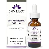 SKIN DEVA 20% Argireline Serum with Matrixyl 3000 Pure Hyaluronic Acid Serum For Face Deep Wrinkle Reducer Anti Aging Tones Skin and Stimulates Collagen Peptides Serum For Face