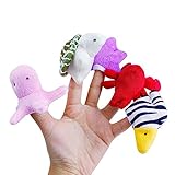 Acekid 10pcs Lovely Ocean Sea Animal Finger Puppets Plush Toys for Kid's Story Time