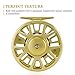 Piscifun Blaze Mid Arbor Fly Fishing Reel with CNC-machined Aluminum Alloy Body 5/6 Gold