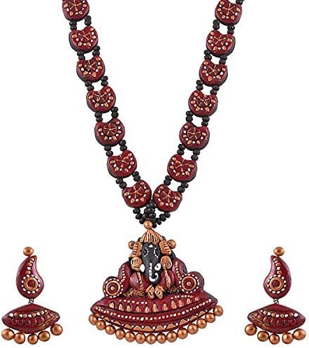 Avarna Terracotta Necklace Set Nsa0029 For Women (Multi-Color )