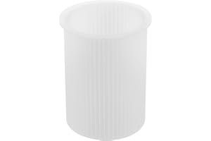 Beavorty Silicone Candle Mold DIY Resin Mold for Pillar Candles 3d Striped Cylinder Shape for Handmade Soap