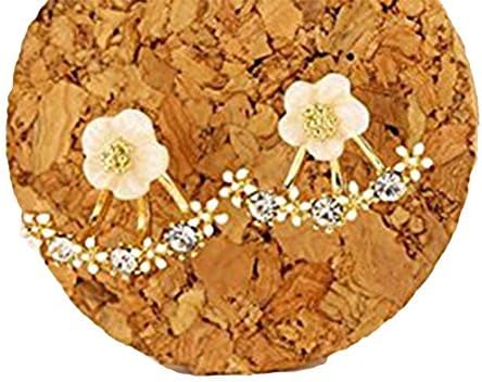 Cute Daisy Flower Crystal 925 Silver Needle Ear Stud Earrings For Women by Greengroup15
