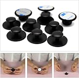 LizCeyMD 20 Pc Self-Adhesive Cabinet Handles Plastic Round Drawer Knobs White view 7