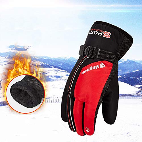 Longay Winter Waterproof Anti-Slip Outdoor Sports Warm Thermal Velvet Ski Snow Gloves (Blue) - Thumbnail 3