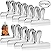10 Pack Stainless Steel Chip Bag Clips, 3 inch and 4 inch Width, Danzix Paper Seal Grip for Coffee Food Bread Bags, Kitchen Home Usage, 6 Small and 4 Large - Sliver
