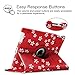 Fintie iPad 2/3/4 Case - Multiple Angles Stand Smart Protective Cover for iPad with Retina Display (iPad 4th Generation), the new iPad 3 & iPad 2 (Automatic Wake/Sleep Feature) - Floral Red