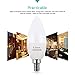 E12 LED Bulb 60Watts, Ambimall 6 Watt Candelabra Base Warm White 2700K 600Lumens, Chandelier Light Non Dimmable for Ceiling Fan(6 Pack)