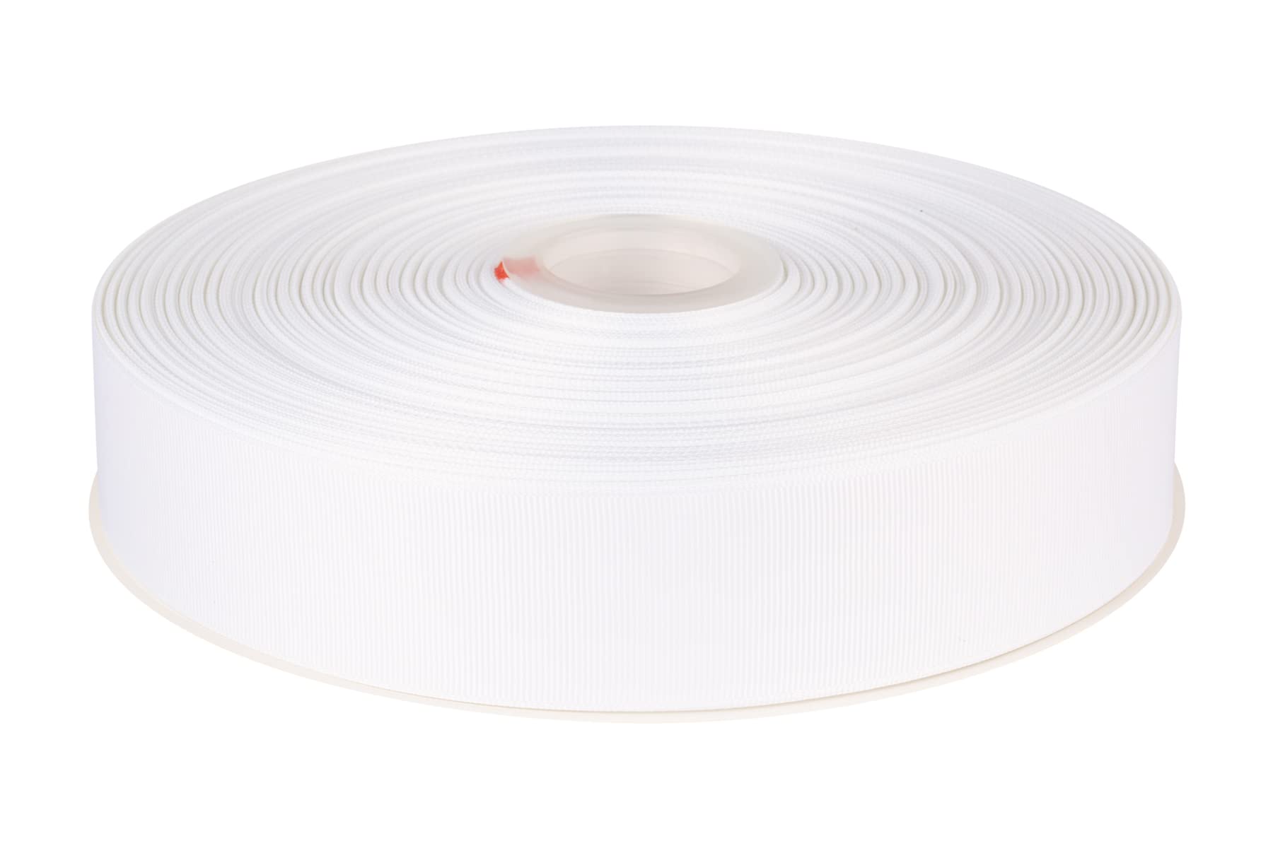 Fondersy 38mmX 91M Solid Grosgrain Ribbon for Gift Wrapping Parties, Wedding Decoration, Crafts Sewing(White)