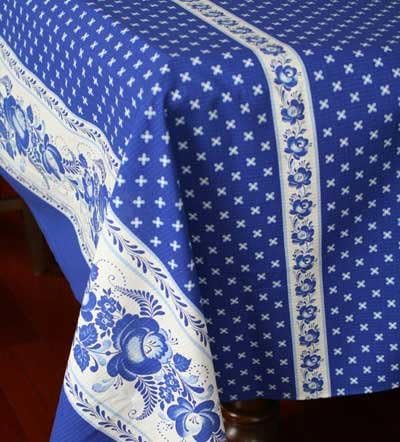 Gzhel Cotton Tablecloth 150x160cm Blue