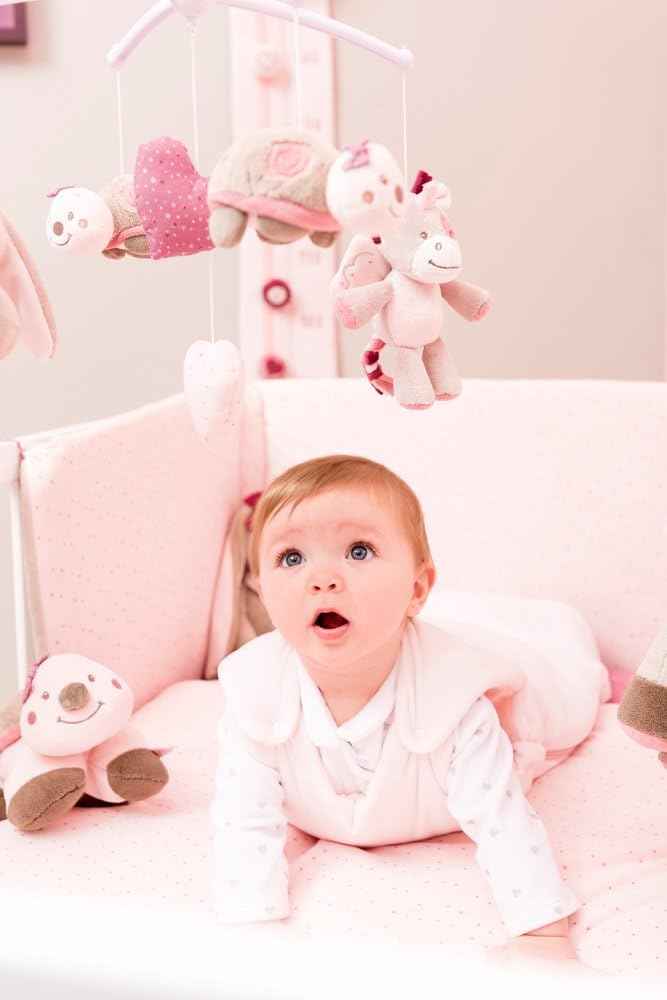 Nattou Musical Mobile, Nina, Jade and Lili, "La-Le-Lu" Melody, 37 x 31 x 9 cm, Beige-Pink-White, 987240 - Image 4