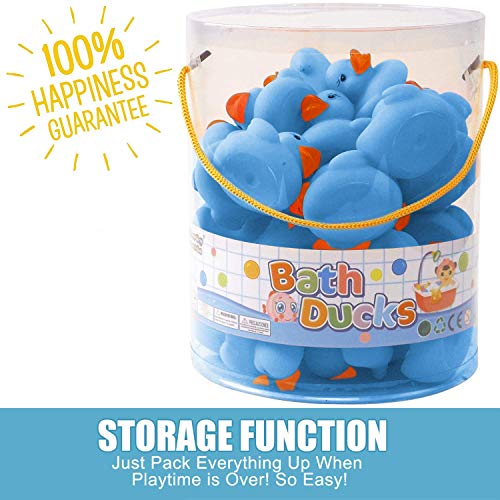 36 Pieces Classic Rubber Duck Bath Toys No Holes Floating Duckies for