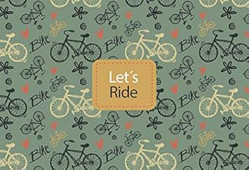 Amazon Com Baocicco 7x5ft Let S Ride Backdrop Bicycle Backdrop Heart Flower Pattern Decor Background Photography Background Wallpaper Decor Spring Trip Cycling Activity Children Portrait Studio Video Prop Camera Photo