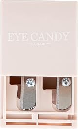 Invogue Eye Candy Pencil Sharpener Dual Hole Cosmetic Pencils Travel Case view 3