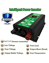Fulai Power Inverter DC 12 V a AC 110 V 120 V coche inversor con visualización LCD Salida USB puerto de carga, color negro