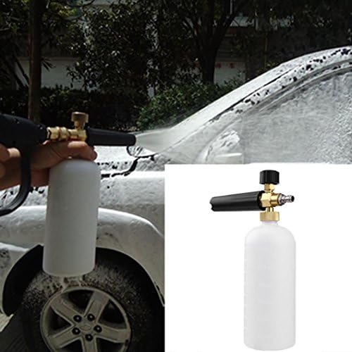 Yeefant Maximum Durability♥Chemical Resistance Adjustable Snow Foam Lance Car Washer Soap 1L Bottle Car Wash 1/4 F Inlet,Easy Installment