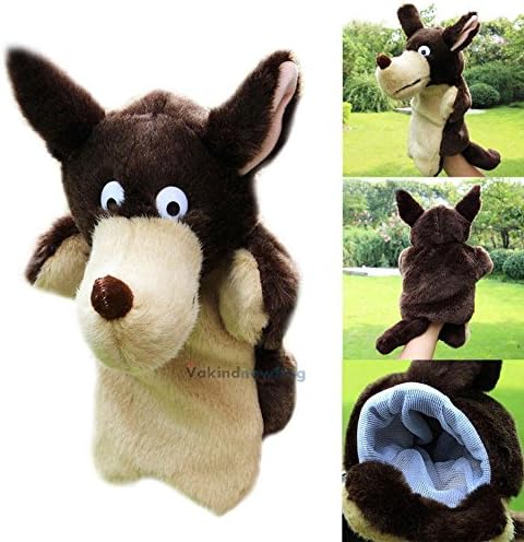 Cute Wolf Hand Glove Puppet - Animal Soft Plush Cloth Stuffed Doll For Baby Kids Childrens Teens Gift