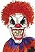 Smiffys mens Scary Clown Mask , White & Red, One Size