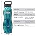 Healthy Human Stainless Steel Curve Water Bottle | 100% BPA Free Thermos for Kids & Adults | Vacuum Insulated Water Bottles | Metal Bottles with Leak Proof Lid (21 oz/ 621 ML, Bora Bora)