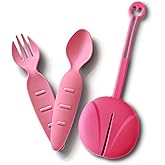 Little Things Kids Utensil Set with Case – BPA-Free Fork & Spoon – Reusable, Dishwasher Safe Travel Cutlery for School, Lunchboxes, Daycare & On-the-Go (Pink)