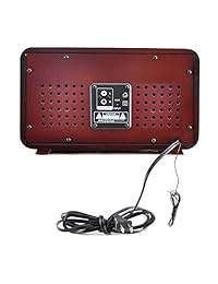 Altavoz de radio Bluetooth inalámbrico retro   clásico estilo vintage, sistema de receptor de sonido de audio con altavoces estéreo integrados, USB, ranura para tarjeta SD, AUX, RCA, MP3, AM FM sintonizador   Pyle PUNP34BT