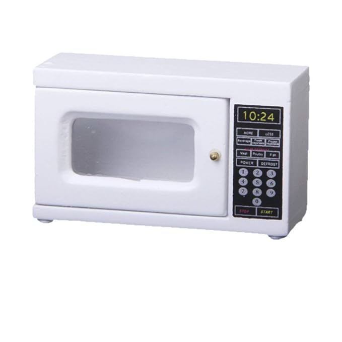Amazon.es: Naisicatar Madera Blanca Micro Horno para la casa de ...