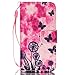 iPhone SE Case,iPhone 5S Case,iPhone 5 Case,[Wrist Strap][Kickstand] Pattern Premium PU Leather Wallet [Card/Cash Slots] Flip Cover for Apple iPhone 5 5S SE [4 Inch] +Crystal Pen (Butterfly)