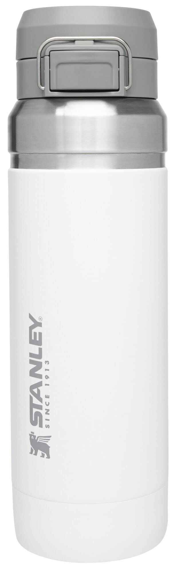 Photo 1 of Stanley Quick Flip GO Water Bottle 36 oz | Push Button Lid | Leakproof and Packable for Travel and Sports | Insulated Stainless Steel | BPA-Free | Polar