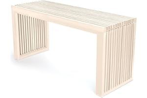APRTAT Bamboo Dining Bench,Indoor Storage Bench Wood | Kitchen & Living Room Furniture-35.43L x 12.99W x 16.93H in Beige