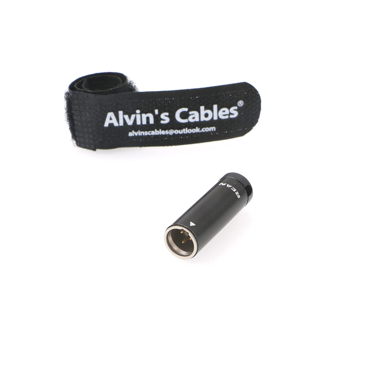 Low-Profile 3 Pin Male Mini XLR Connector Original Plug for Audio Microphone Cable Alvin’s Cables Black