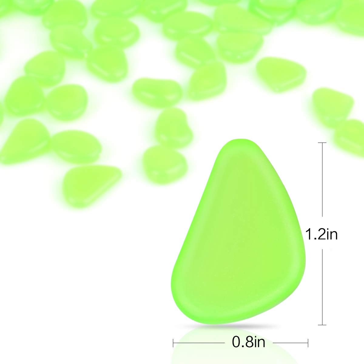 Blusea 100Pcs Glow in The Dark Garden Pebbles, Glow Stones Rocks for Outdoor/Indoor Decor, Garden Lawn Yard, Aquarium, Fish Tank, Walkway, Driveway, Pathway, Solar or LED Charged : Garden & Outdoor