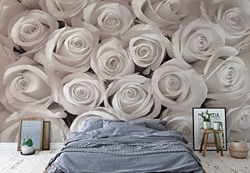 Flowers Roses - Photo Wallpaper - Wall Mural - EasyInstall Paper - Giant Wall Poster - XL - 208cm x 146cm - EasyInstall Paper - 2 Pieces