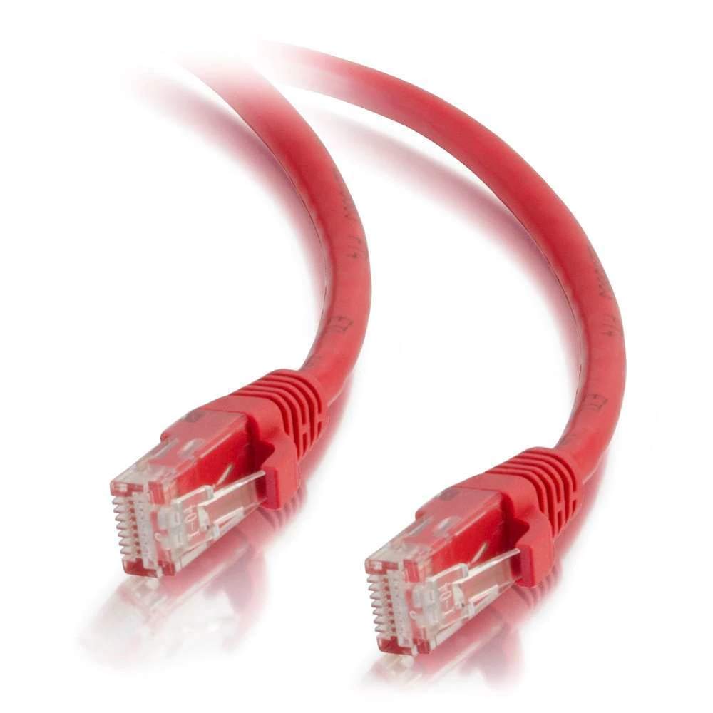 C2G 83221 1M RED Cat5e Ethernet RJ45 High Speed Network Cable, LAN Lead Cat5e Unshielded PVC UTP Patch Cable