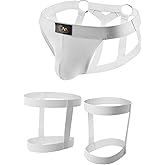 Evankin Men's Underwear Set Hollow out Brief Sexy Low Rise Jockstrap Underpants Athletic Supporter Leg Strap Thong Lingeire