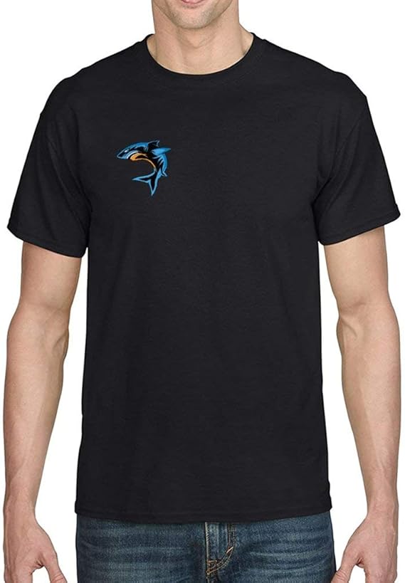 Amazon サメベクター画像イラストtシャツ メンズ 半袖 無地 五分袖 カットソー 吸汗速乾 軽量 柔らかい 快適な 夏服 夏季対応 Tシャツ カットソー 通販