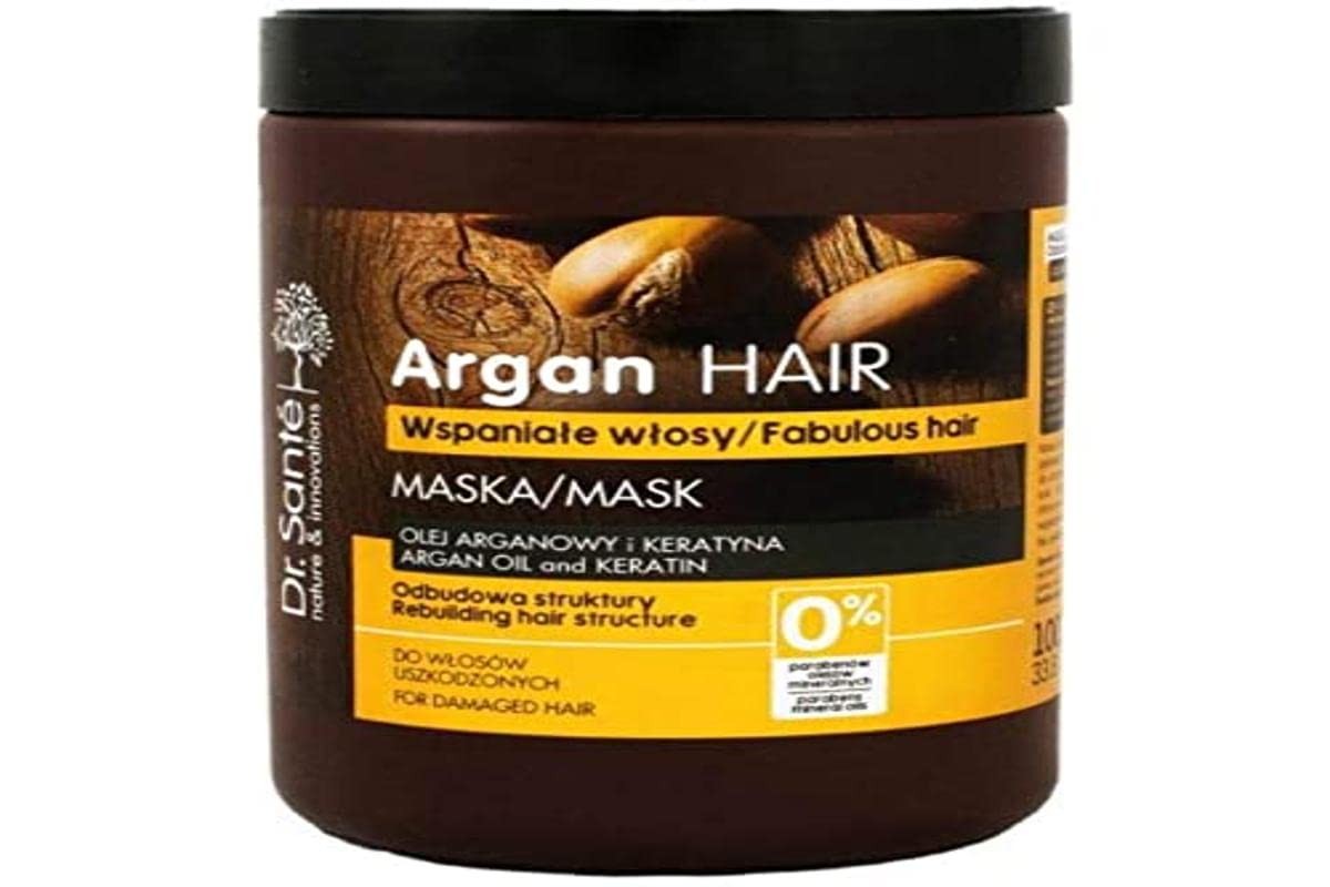 Dr. Sante Argan Hair Mask for Damaged Hair with Intense 3 Step Regeneration with Keratin 1000 ml