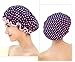 Huachnet Large -Size Waterproof Double Layers Women's Shower Caps (Purple)