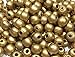 Round Wood Beads 10mm x 9mm Diameter with 3mm Hole, Gold, 500
