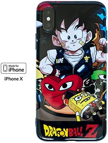 iPhone X Case Luxury Street Art Supreme DBZ FashionProtective Durable Slim Case/Bumper/Skin/Cover (PlayDragon)