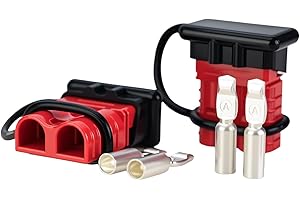 LANGIR 2 Pack 120AMP Battery Quick Connect Disconnect Kit - 4 Gauge Wire Harness Plug Set for Winch, RV, Truck, Car, ATV, Motor - Heavy Duty Power Connector with Cables (Red)