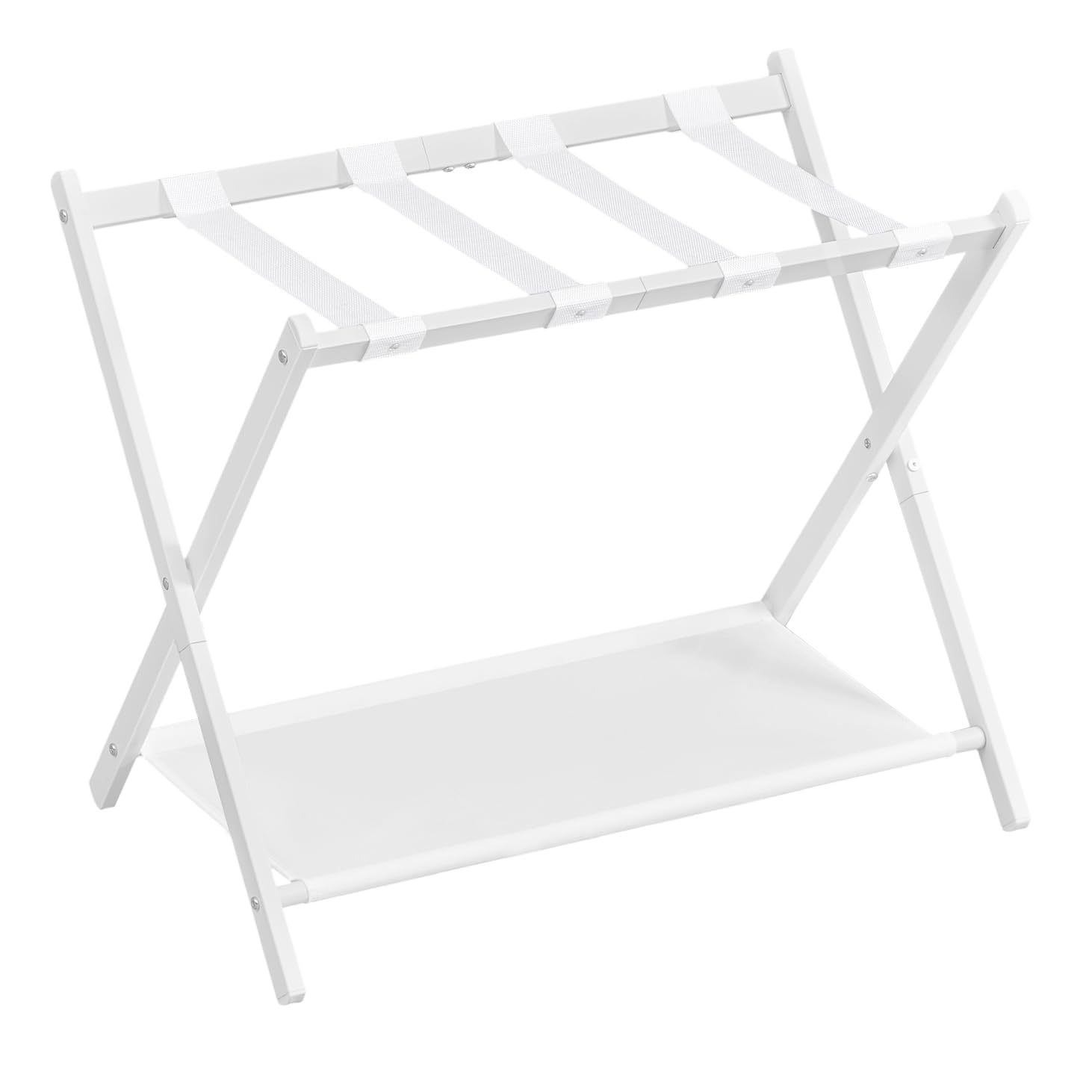 Photo 1 of ***MISSING PARTS***
SONGMICS Luggage Rack for Guest Room, Suitcase Stand with Storage Shelf, Steel Frame, Foldable for Easy Storage, Hotel, Bedroom, Cloud White URLR003W01