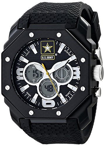 Wrist Armor Men's 37200013 C28 Analog-Digital Display Quartz Watch with Black Silicone Strap