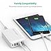 RAVPower USB C Desktop Charger, 60W 6-Port USB Charging Station Compatible with Google Pixel XL, Nexus 5X 6P, iPhone, Galaxy Note8 S8 S7 S6 Edge, LG G6 G5 G Flex2 V20 (White)