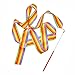 Yolito 4 Pieces Dance Ribbon Wands Rainbow Gymnastics Dancing Streamers Paint Handle Kids Art Dances, Baton Twirling