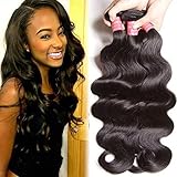 Beauty Forever Hair Brazilian Virgin Body Wave Hair 3 Bundles 16 18 20inch 100% Unprocessed Virgin Human Hair Weft Extensions Natural Color(100+/-5g)/pc