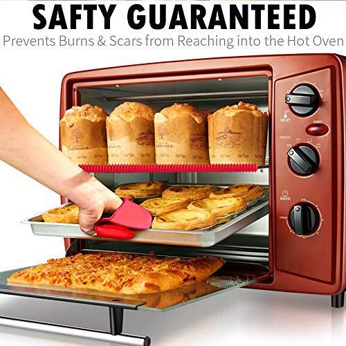 QELEG Oven Rack Shields, 4 Pack Silicone Oven Shelf Rack Guard Protector, 100% Certified BPA Free, FDA Approved, Heat Resistant,