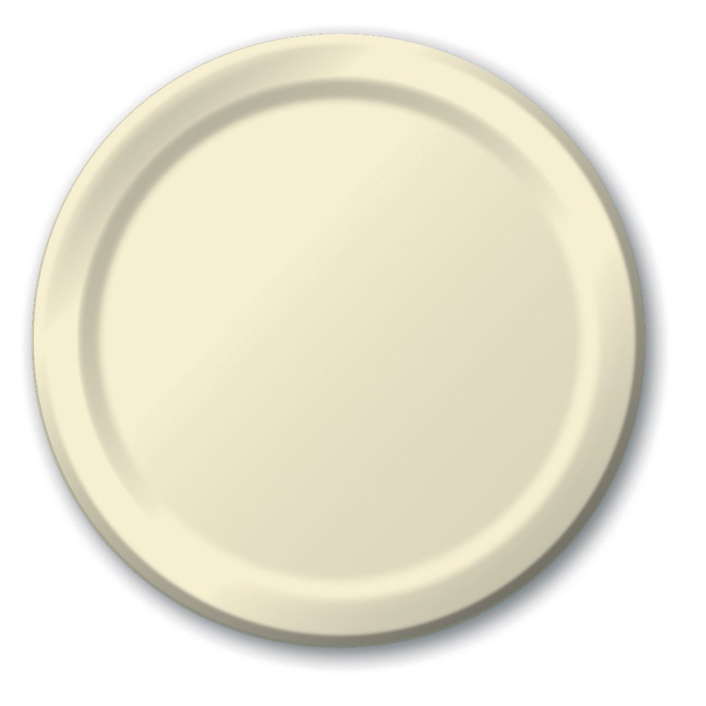 Creative Converting Luncheon Plate, One Size, Ivory