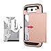 Galaxy S3 Case, EC™ Samsung Galaxy S3 Wallet Case, Hybrid High Impact Resistant Protective Shockproof Hard Shell with Card Holder Slot Cover for Samsung S3 i9300 (Rose Gold)
