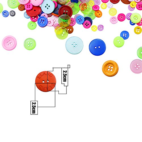 800 Pcs Assorted Sizes Resin Buttons ，Round Craft Buttons for Sewing DIY Crafts，Children's Manual Button Painting - Thumbnail 2