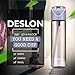 DESLON Kids Straw Water Bottle Button Open Women BPA Free Plastic Portable Travel Mug Stainless Steel 304